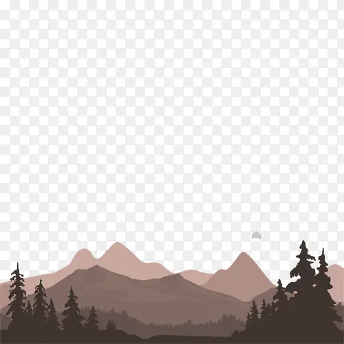 原始森林山峰创意设计