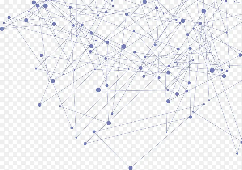 蓝色科技感网络节点