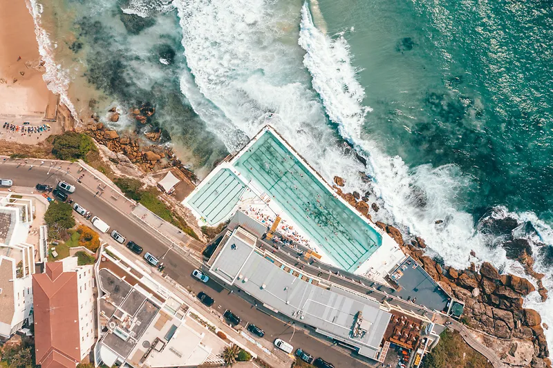 海洋海浪海岸建筑城市摄影