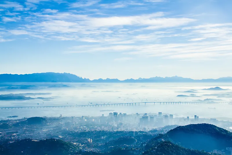 朦胧都市风景