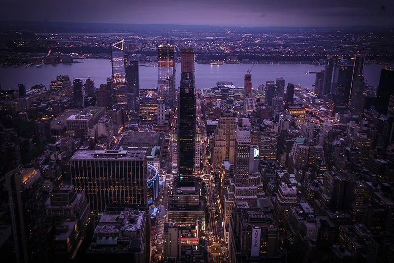 城市建筑高楼灯光夜景