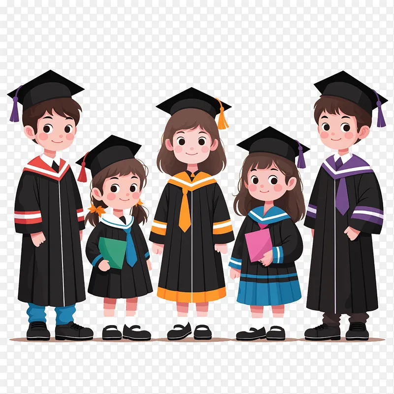 学士帽毕业生卡通人物PNG图片素材下载_图片编号yvrwkewr-免抠素材网