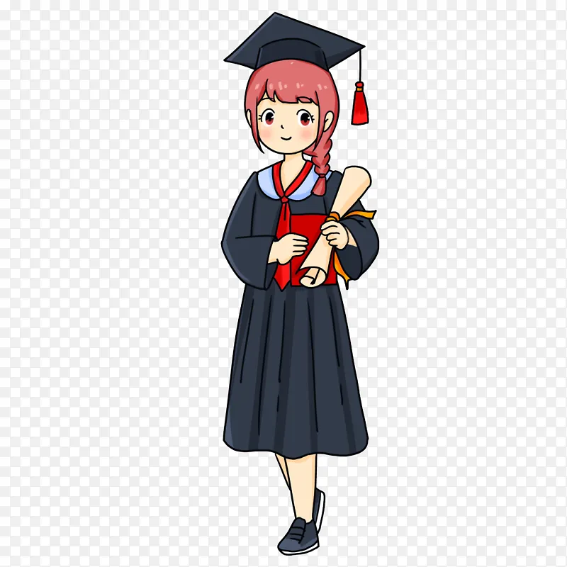 毕业季学士服女生PNG图片素材下载_图片编号qrgxnlxd-免抠素材网