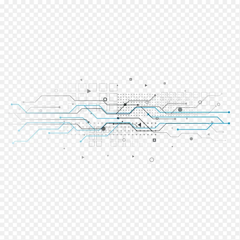 蓝色科技芯片元素