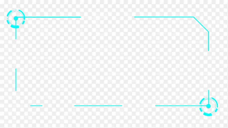 现代蓝色圆环状科技边框