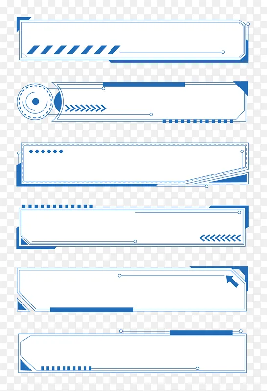蓝色科技线条互联网标题边框