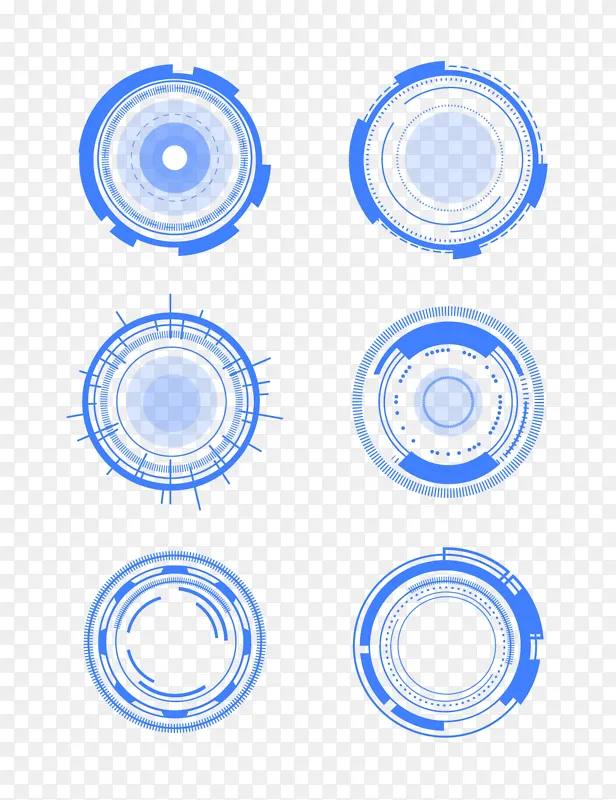 科技圆环大数据机械线条芯片光感装饰