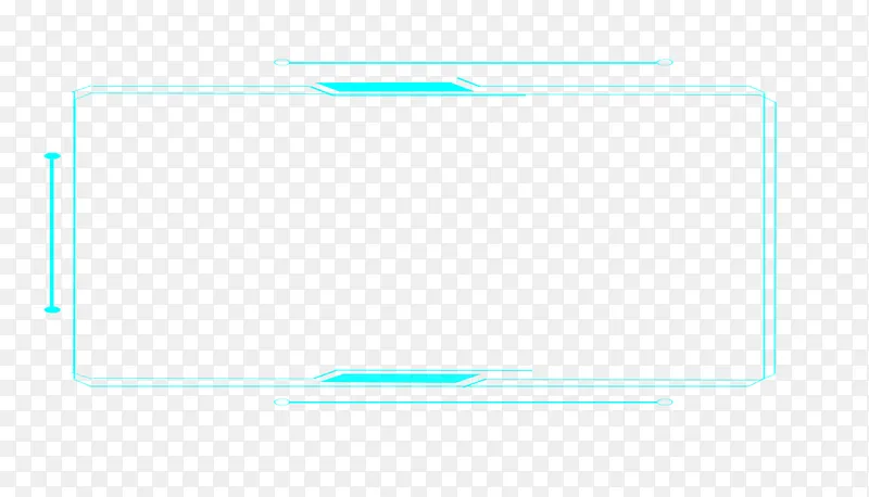 文本框蓝色科技边框元素