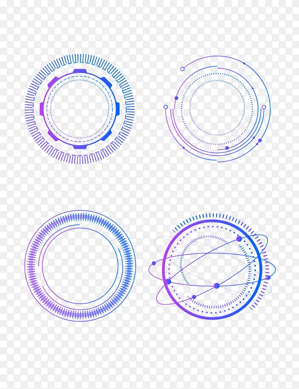 科技互联网圆圈线条边框几何球边框