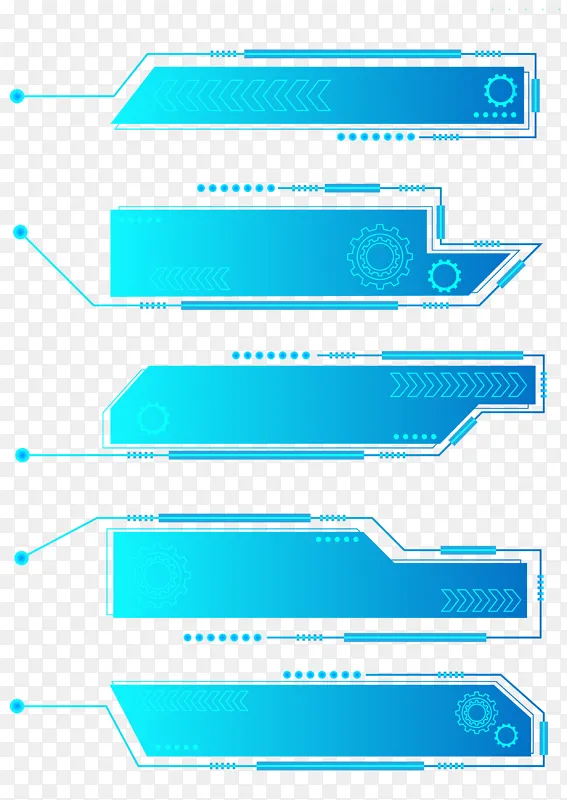 蓝色科技互联网信息矢量边框