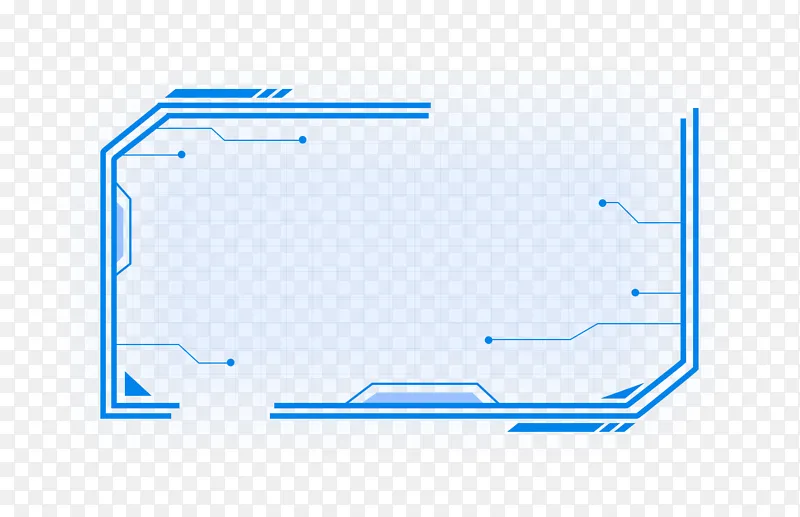 蓝色科技风现代感边框