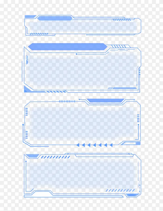 蓝色互联网科技大数据线条文本标题边框