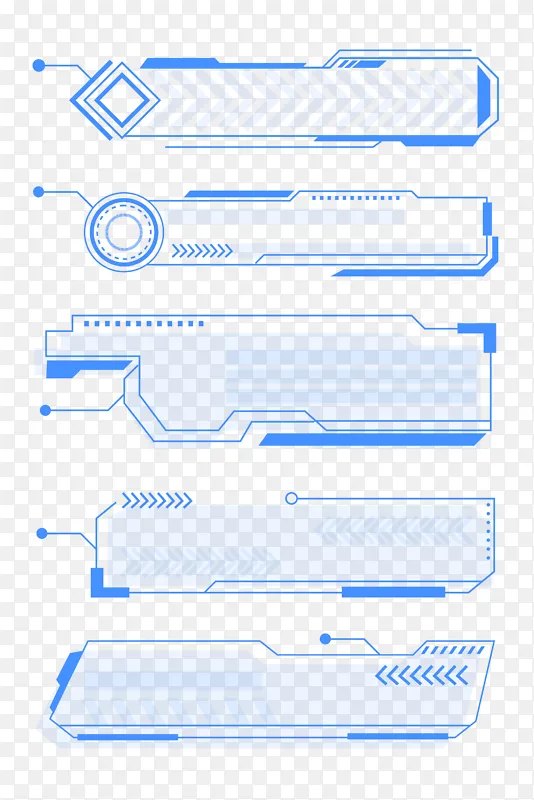 科技互联网电路标题标签线条几何装饰边框