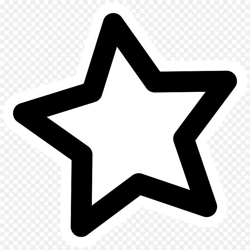 黑色五角星边框