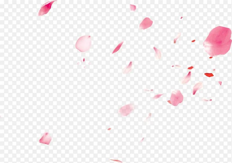 粉色情人节漂浮花瓣