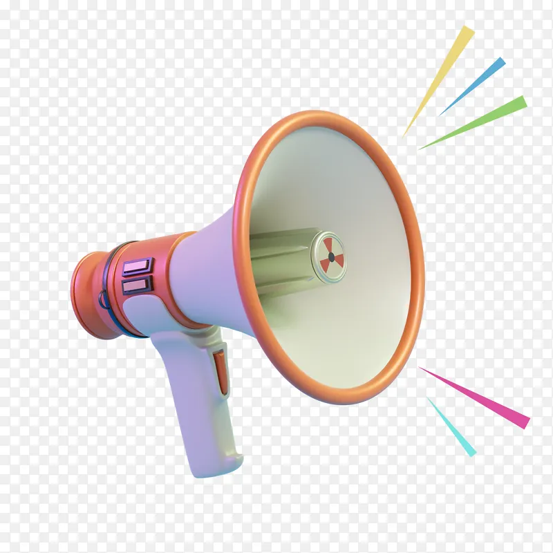 宣传喇叭扩音器3D立体模型