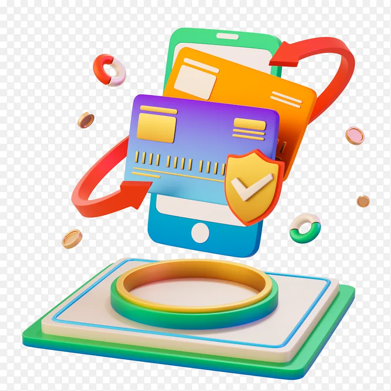 手机网上银行3D卡金融元素