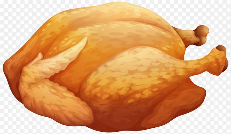 卡通炸鸡烤鸡插画