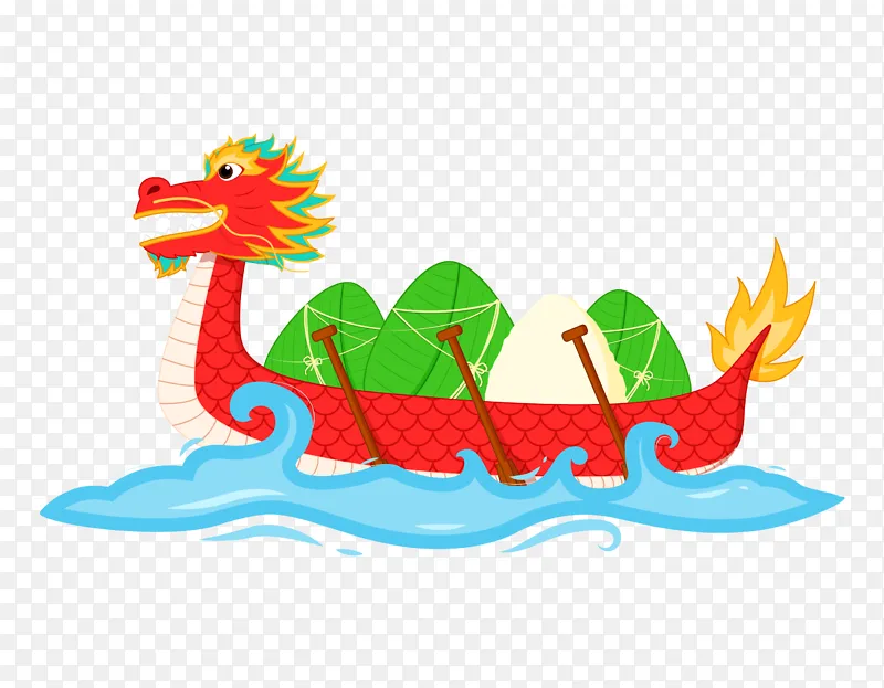 龙舟上的米粽