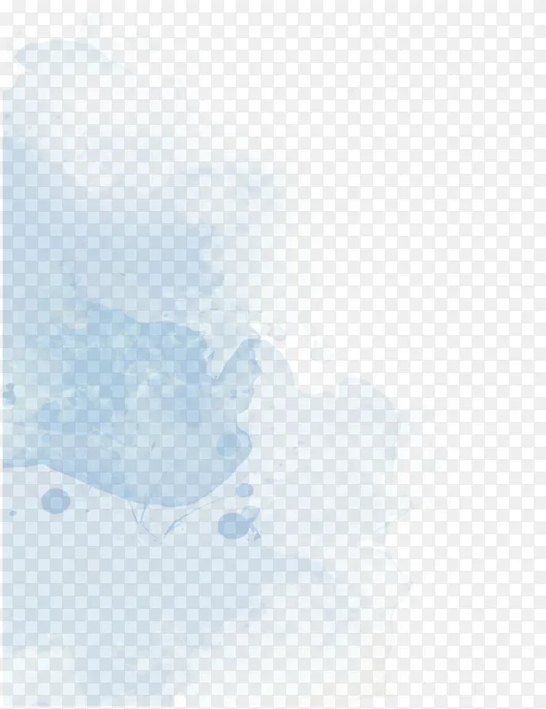 蓝色水彩古风晕染