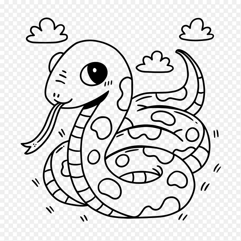 一条吐着蛇信的蛇
