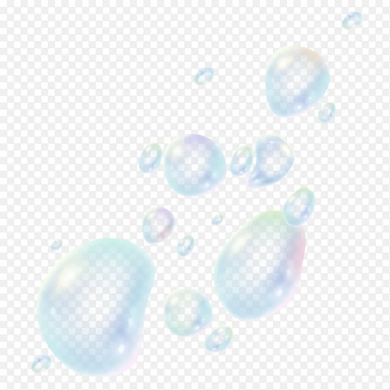节气水泡水珠漂浮元素