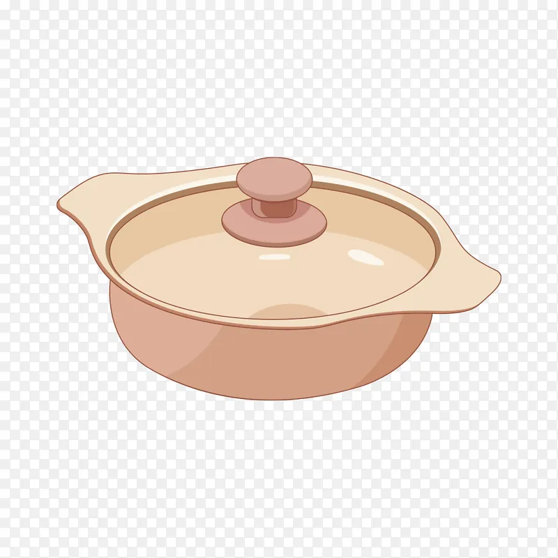 砂锅煮锅厨具卡通插画