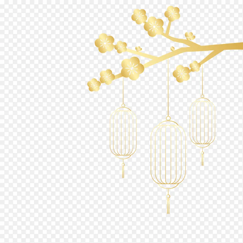 质感金色古风梅花灯笼边框装饰元素PNG图片素材下载_图片编号gaxnjxxqla-免抠素材网