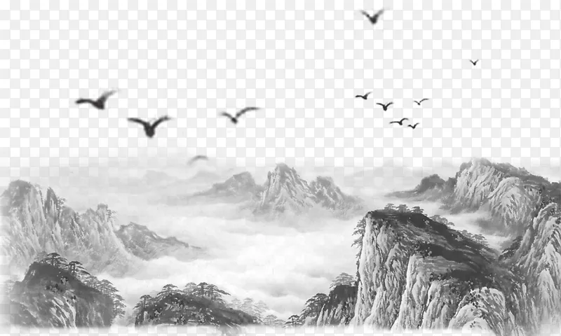 中国风山水墨画素材免抠图PNG图片素材下载_图片编号wqgjyrlpbd-免抠素材网