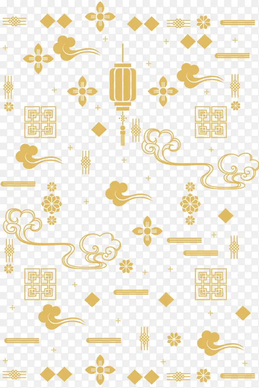 金色中国风花纹祥云灯笼元素素材PNG图片素材下载_图片编号bvakbeponp-免抠素材网