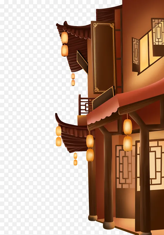 古风建筑中式传统灯笼装饰图案PNG图片素材下载_图片编号xedamryydr-免抠素材网