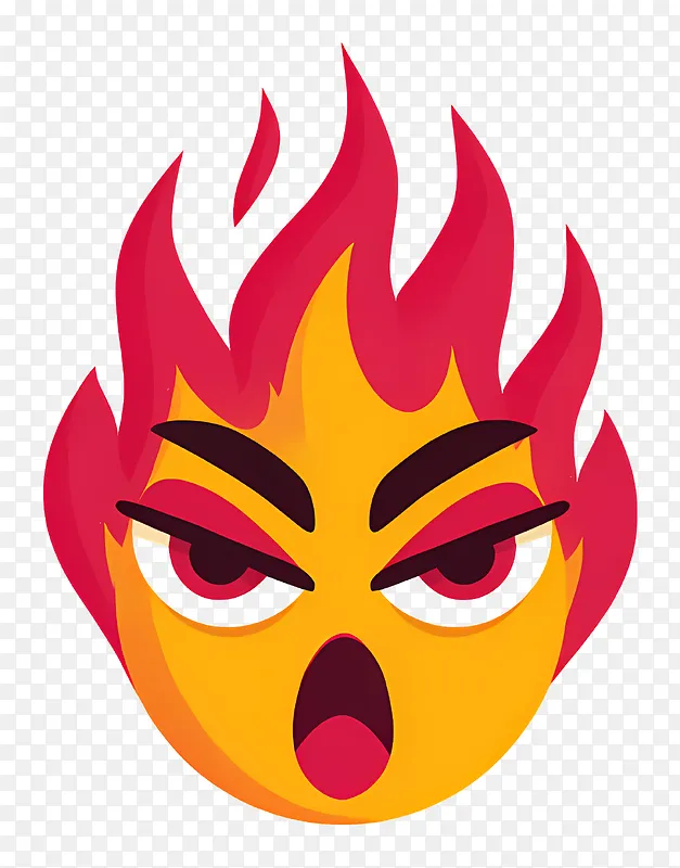 火焰怒脸表情PNG图片素材下载_图片编号eknvymlmbk-免抠素材网