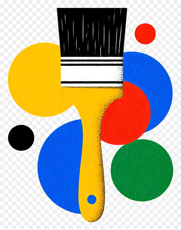 多彩画刷插画PNG图片素材下载_图片编号erjpzlzldr-免抠素材网