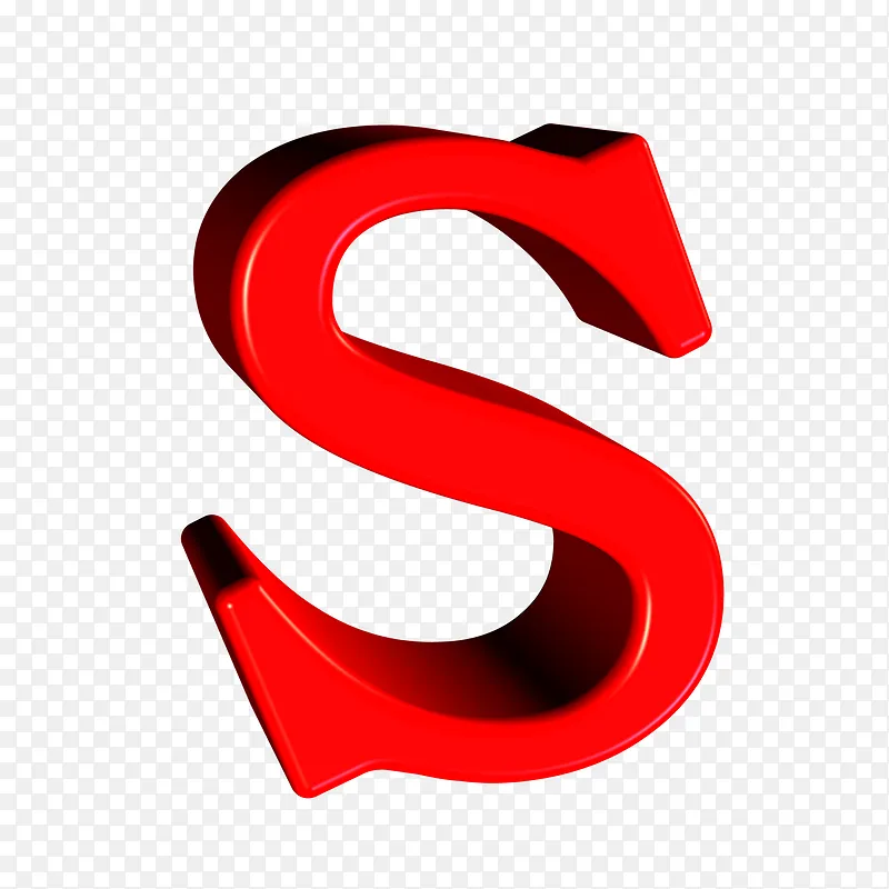 红色字母S三维立体字PNG图片素材下载_图片编号kpxldajjop-免抠素材网